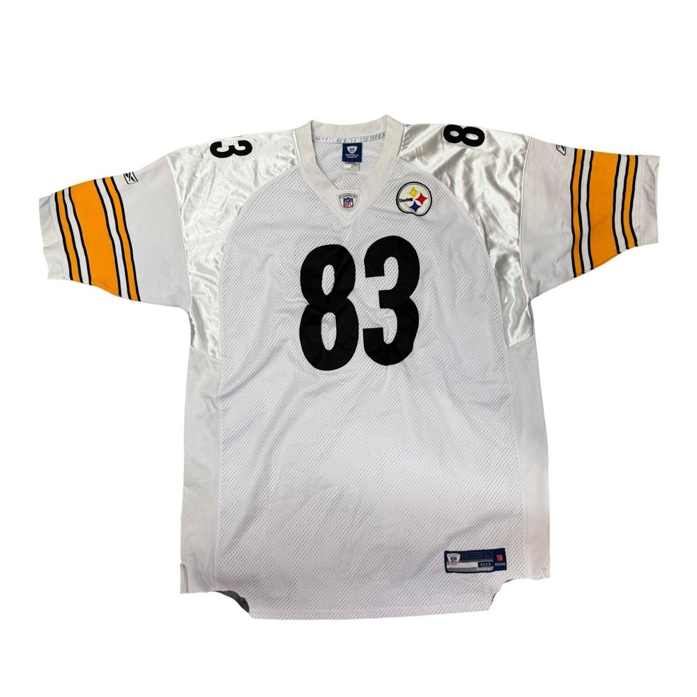 Reebok Pittsburgh Steelers Heath Miller 83 Stitched Jersey White Mens 60 NFL